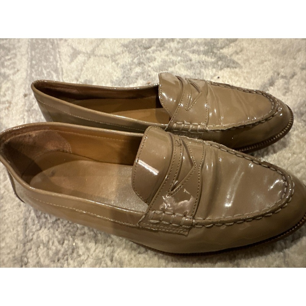 Lauren Ralph Lauren Shoes Womens 9 B Barrett Penny Loafers‎ Brown Patent Leather